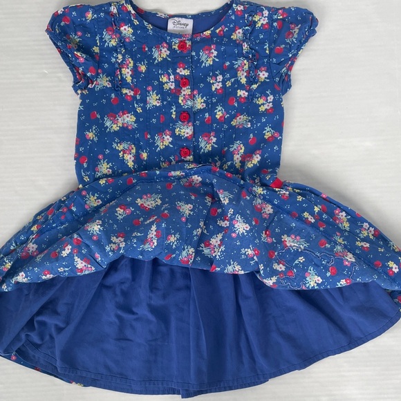Disney Store Size 4 Snow White Theme Dress Floral with Character Print - Picture 7 of 16